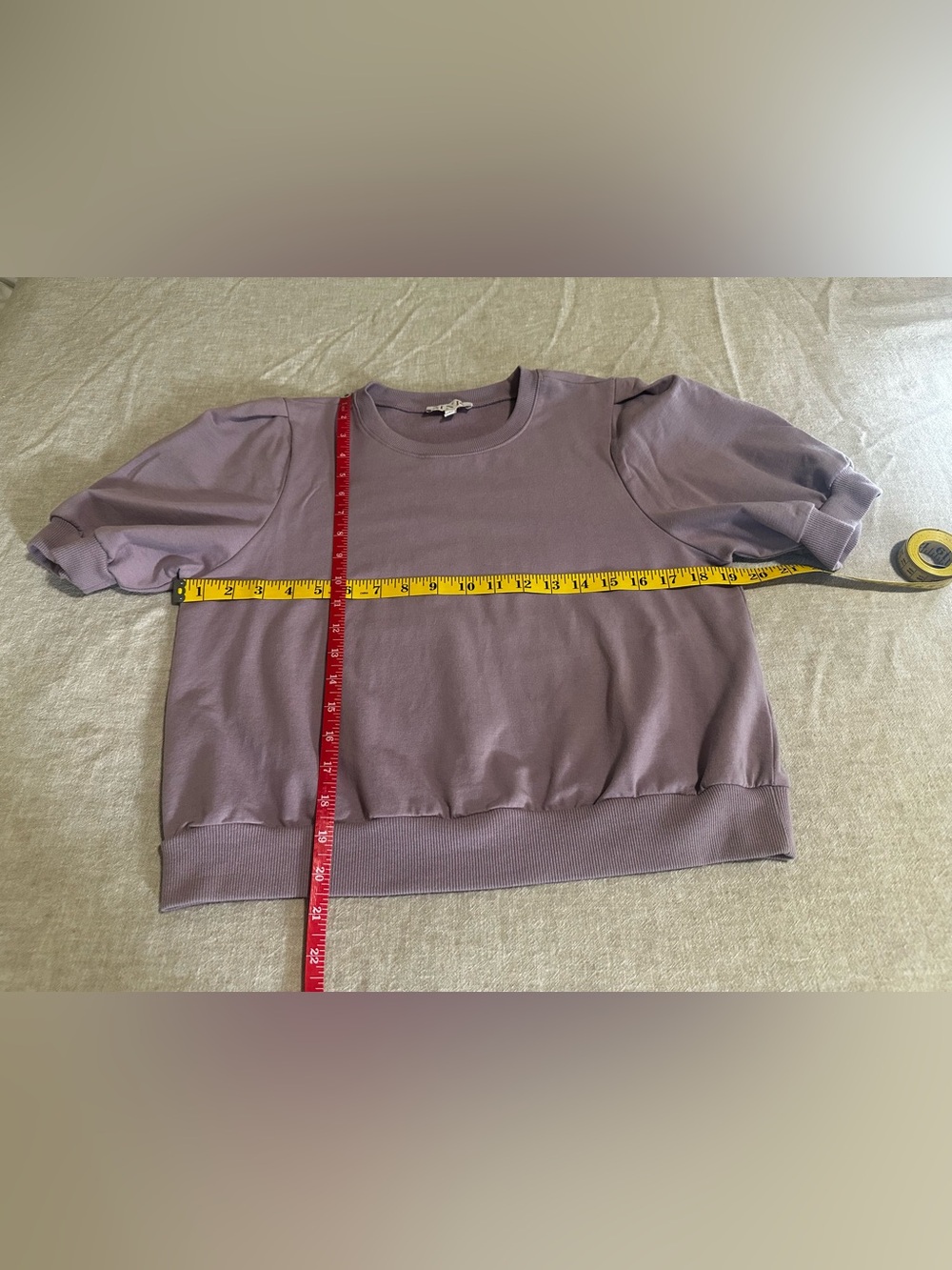 Puff Sleeve Cropped Top - Women’s M - Picture 5 of 6